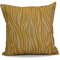 Simply Daisy 16" x 16" Wood Stripe Geometric Print Outdoor Pillow, Yellow
