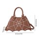 thumbnail image 3 of Bolso bandolera informal de cuero con diseño de murciélagos divertidos de Halloween, bolso de hombro con cadena de PU, 3 of 6