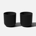 thumbnail image 3 of Veradek Mason Series Kona 10" Plastic-Stone Planter 2-Pack Black, 3 of 12