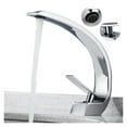 thumbnail image 2 of Bathroom Faucet Deck Mounted Single Handle Basin Faucets, Cold/Hot Mixer Curved Basin Sink Tap for Kitchen Bathroom Accessories, 2 of 9