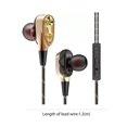 thumbnail image 4 of Audífonos de música de 3,5 mm Audífonos con cable para deportes en la oreja de graves profundos con micrófono (Oro), 4 of 4