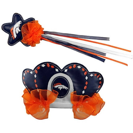 NFL Denver Broncos Princess Tiara and Wand Set