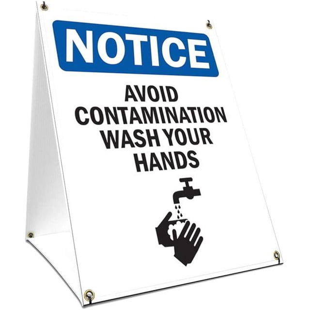 SignMission OS-NS-SBC-2436-25583 Panneau de Signalisation OSHA 24 x 36 Po - Éviter la Contamination