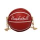 thumbnail image 1 of Bolso bandolera informal con forma de pelota de baloncesto para hombre y mujer rojo, 1 of 9