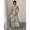 thumbnail image 6 of Elegant Multicolor Paisley Print Ruched Waist Halter Maxi Dress For Spring Summer Occasions, 6 of 6