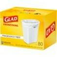 Glad 8 Gallon Medium Drawstring Trash Bags, Fragrance Free, 80 Bags