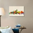 thumbnail image 4 of Great Big Canvas "Indianapolis Indiana Skyline"  by Michael Tompsett Orange Olive Green   Wrapped Canvas Print Wall Artwork, 4 of 7