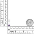 thumbnail image 2 of Gem Stone King 1.05 Ct Purple Amethyst E-F Lab Grown Diamond 925 Sterling Silver Pendant with Chain, 2 of 3
