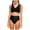 Black, variant on Girls Swimsuit 2 Piece Bathing Suit Criss Cross Ruched Tankini Sets High Waisted Girls' Swimwear for 7-16 Years Black for Size 11-12 Years