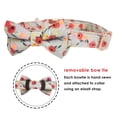thumbnail image 3 of Dog Bow Tie Collar Floral Pattern Detachable Bowtie  with Safety Metal Buckle Adjustable Collar for Small, Medium & Large Dogs, Cats, 3 of 7
