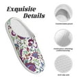 thumbnail image 5 of Daiia Fairy Flower Print Women’s Fuzzy Slippers Memory Foam Lightweight House Shoes Cozy Loafer Flannel House Shoes-39/40, 5 of 7