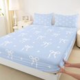 thumbnail image 5 of Erosebridal Princess Bow Stars Queen Sheet Sets for Girls, Kawaii Cartoon Bed Set for Women, 4 Pieces, 5 of 6