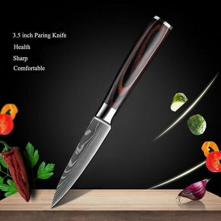 DFITO 3.5 inch Paring Knife, Stainless Steel Ultra Sharp Kitchen Chef Knife, Ergonomic Handle Knife for Professional Chefs