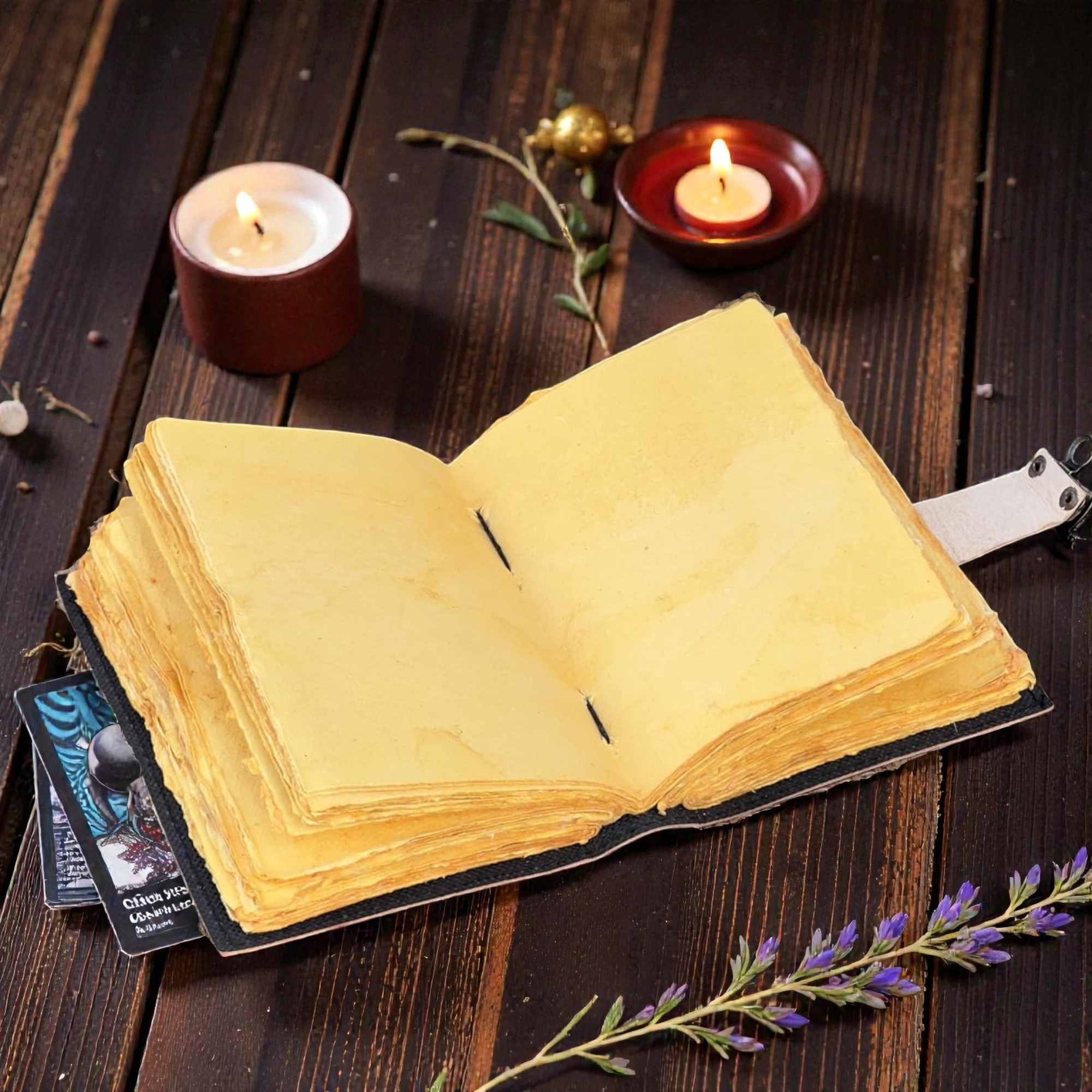 Handmade Leather Journal 5x7 Inch with Black Fox Design – 200 Pages Deckle Edge Paper, Vintage Lock, Art Sketchbook, Writing Notebook Gift for Women & Men