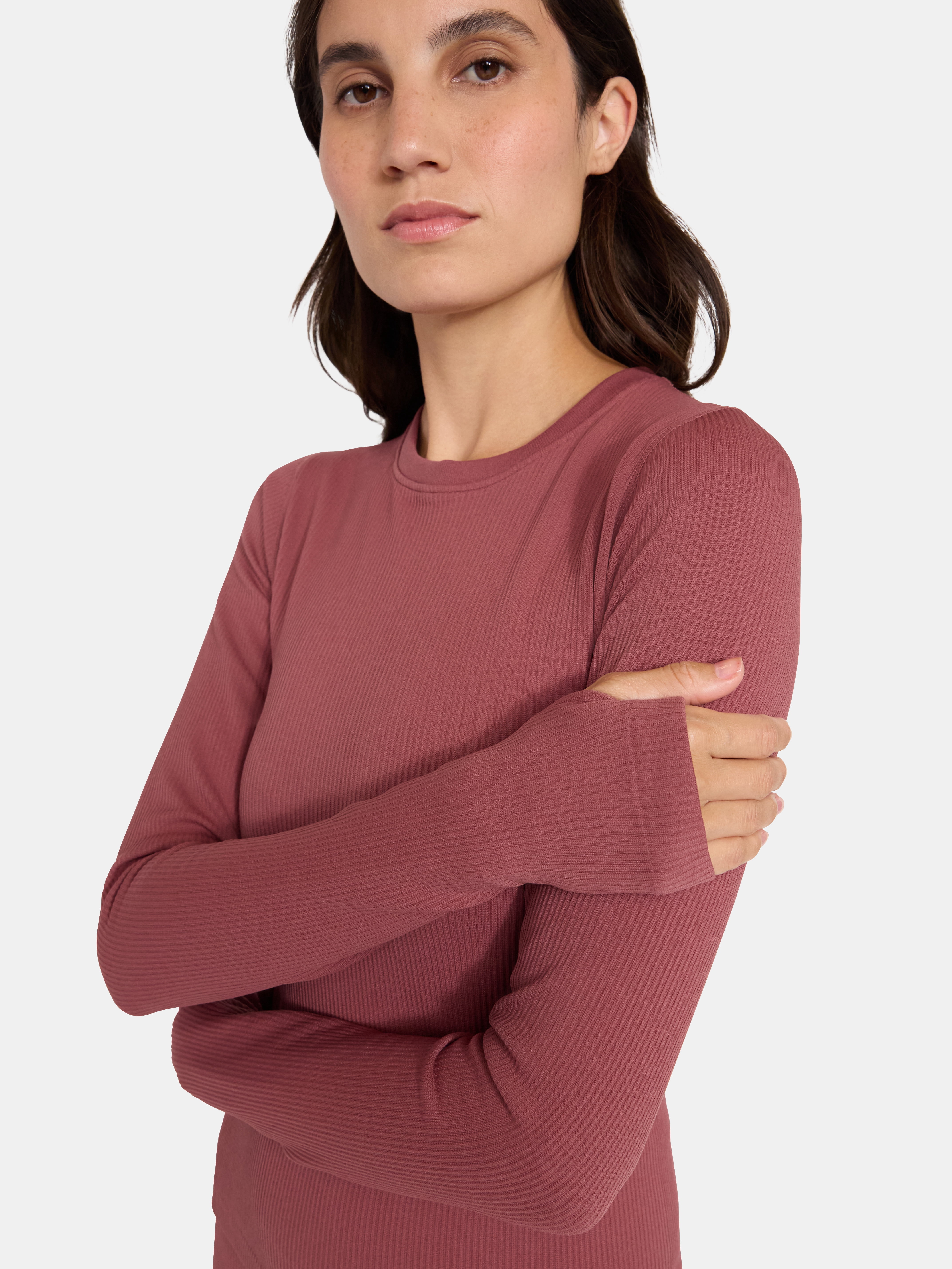 Ozark Trail Women’s Warmer Thermal Long Sleeve Seamless Fleece Top, Sizes XS-XXL