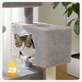 thumbnail image 6 of Pefilos 31.5" Cat Tree Tower for Adult Cats, Stable Cute Sisal Cat Climb Holder Cat Condo for Indoor Cats Lamb, Gray, 6 of 7