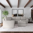 thumbnail image 2 of Bowery Hill Beige 5 Seat Modular Sectional Sofa & Ottoman w/ Performance Fabric, 2 of 7