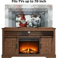 thumbnail image 6 of OKD Farmhouse Fireplace TV Stand up to 70", Entertainment Center with 23" Fireplace & Open Storage Shelves for Living Room, Reclaimed Barnwood, 6 of 8
