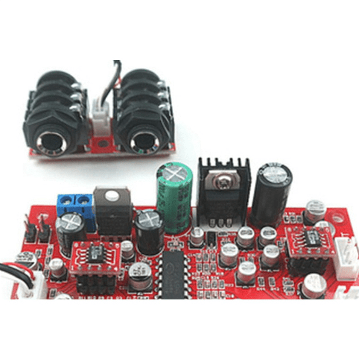 5X DC 12V 24V PT2399 Digital Mic Audio Amplifier Board Karaoke Plate Reverb Preamplifier Reverberator OP275 Op Amp,5 * Audio Amplifier Board,Red