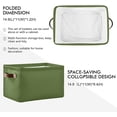 thumbnail image 3 of Coolnut Storage Basket Plain Dark Olive Green Solid Color Storage Bin with Handle , Large Storage Cube Collapsible for Shelves Closet Bedroom Living Room 1PC Decor Gifts, 3 of 7