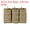 Mud Color, variant on Outdoor Multipurpose Open Top Triple Pouch Abrasion Resistant Waterproof Mud Color