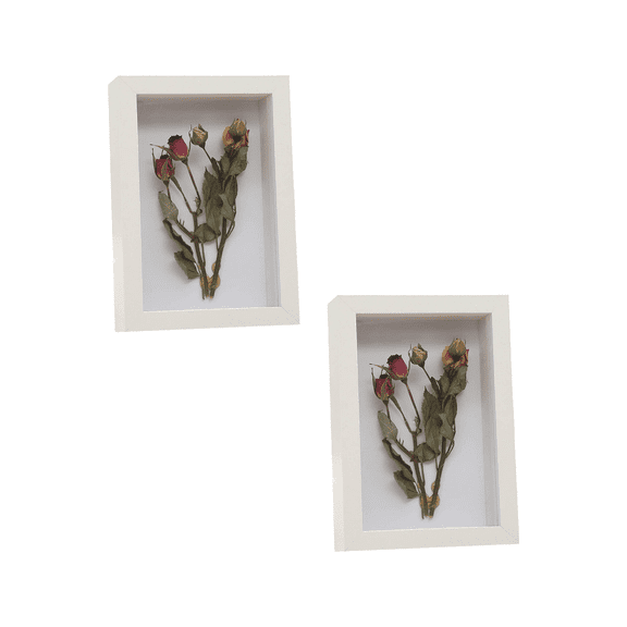 5x7 Shadow Box - Wooden Deep Picture Frame with Shatter-Resistant Panel for Wall Decor, 3D Display Case for Military Medals, Flowers, Photos and Crafts, Easy to Open, Gift Idea (Black, 2Pcs)