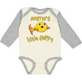 thumbnail image 3 of Inktastic Auntie's Little Guppy- cute yellow fish Boys or Girls Long Sleeve Baby Bodysuit, 3 of 5