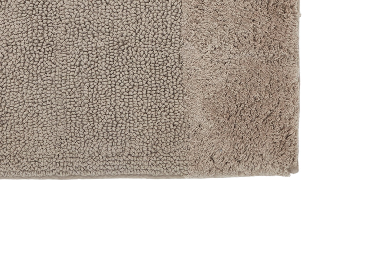 Better Trends 20" x 20" U-Shape Toilet Rug 100% Cotton Non Slip Tufted Contour Bath Mat, Water Absorbent Bathroom Rug, (Beige) Granada Collection