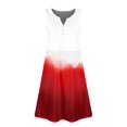 thumbnail image 5 of CCRFTGI Dresses for Child Girls Size 8 Cute Casual Color block Mini Dress Holiday Sleeveless Button V Neck Girls Dresses 2026 Summer Stylish Dresses Red 3-4 Years, 5 of 5
