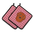 thumbnail image 1 of Carolines Treasures BB5284PTHD Longhair Rouge Teckel Coeurs Paire de Porte-Pots, 1 of 3
