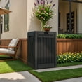 thumbnail image 2 of Patiowell 48 Gallon Resin Deck Box for Outside, Waterproof Storage Box with Lockable Secure, Black, 2 of 9