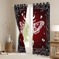 thumbnail image 3 of Homewish Abstract Skull Moth Black Out Curtains for Teens,Gothic Style Curtains Pack of 2 (42x63 Each),Black Red Bedroom Curtains,Ultra Soft Home Decor, 3 of 6