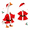 #3-Christmas Santa-Red, variant on 23 Inch Porch Goose Outfits with Dress,Hat and Scarf,Plaid Heart Gooses Clothing for Lawn,Patio Yard, Winter and Christmas Decor