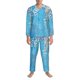 thumbnail image 3 of Balery Hanging Orchids Floral Blue Pijama para Hombre de Dos Piezas con Manga Larga, Conjunto de Dormir y Descanso Suave con Bolsillos-XX-Large, 3 of 7