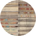 thumbnail image 1 of Ahgly Company Machine Washable Indoor Round Contemporary Brown Area Rugs, 4' Round, 1 of 7