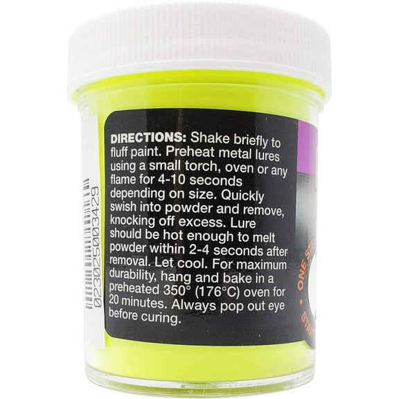 Astucit Pro-Tec Jigs and Lures Powder Paint, Jig Head Fishing Paint, Fishing Lure Paint Candy Yellow