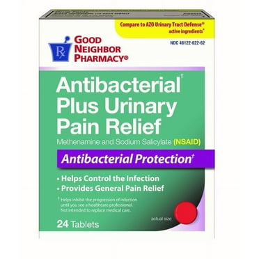 GNP Antibacterial Plus Urinary Pain Relief Tablets, 24 Tablets