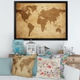 thumbnail image 3 of Designart 'Ancient World Map V' Vintage Framed Art Print, 3 of 4