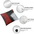 thumbnail image 4 of BANET  Red and Black Throw Pillow Covers - Grey Abstract Art Painting Pillowcase Modern Decorative Cushion Cover for Sofa Bedroom Living Room Décor 24x24in, 4 of 5