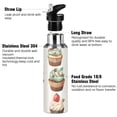thumbnail image 3 of Cakes Sports Water Bottle with Straw Lid Insulated Stainless Steel Leak Proof BPA Free Thermal Mug with Handle for Gym Yoga Cycling Camping, 3 of 8