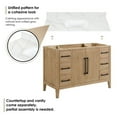 thumbnail image 5 of Laurel 48" Wood Vanity in Weathered Fir Calacatta White Quartz Top no Mirror, 5 of 13