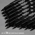 thumbnail image 4 of Set of 36 Dry Erase Markers Black Fine Tip Whiteboard Markers with Eraser Cap Thin Low Odor Skinny White Board Black, 4 of 6