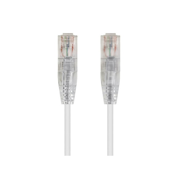 Monoprice SlimRun - Patch cable - RJ-45 (M) to RJ-45 (M) - 7 ft - UTP - CAT 6 - booted, snagless, stranded - white