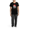 thumbnail image 4 of CafePress - Cute Holiday Penguin Women's Dark Pajamas - Women's Short Sleeve Print T-Shirt and Pants Dark Cotton Pajama Set, 4 of 7