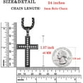 thumbnail image 6 of Tilga Men's Cross Necklace 316L Stainless Steel Jesus Ankh Pendant Rolo Chain Jewelry, 6 of 6