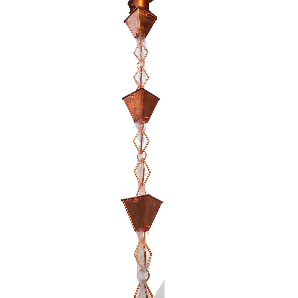 Monarch Pure Copper Umbrella Rain Chain 8-1/2-Feet Length 