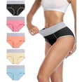 thumbnail image 1 of Calzoncillos de cintura alta Wirarpa de algodón para mujer, paquete de 5, 1 of 4