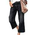 thumbnail image 3 of Pantalones Gibobby Mujer Pierna Recta Vaqueros Informales Cintura Media 2023 Moda Negro S, 3 of 5