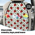 thumbnail image 5 of Kdxio Strawberry Print 2 Pack Car Kick Mat Seat Cover Back Protector Mat with Pockets for Organizer Backseat Protector and Storage Anti Kick Pad for Vehicles, 5 of 9