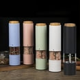 thumbnail image 1 of Jiaeri Moulin à Poivre Électrique Automatique, Moulin à Sel en Acier Inoxydable à Piles, Moulin à Épices à une Main avec Bouton-Poussoir et Mouture Réglable, Pot Transparent Réutilisable à Remplissage Facile pour la Cuisine, 1 of 9